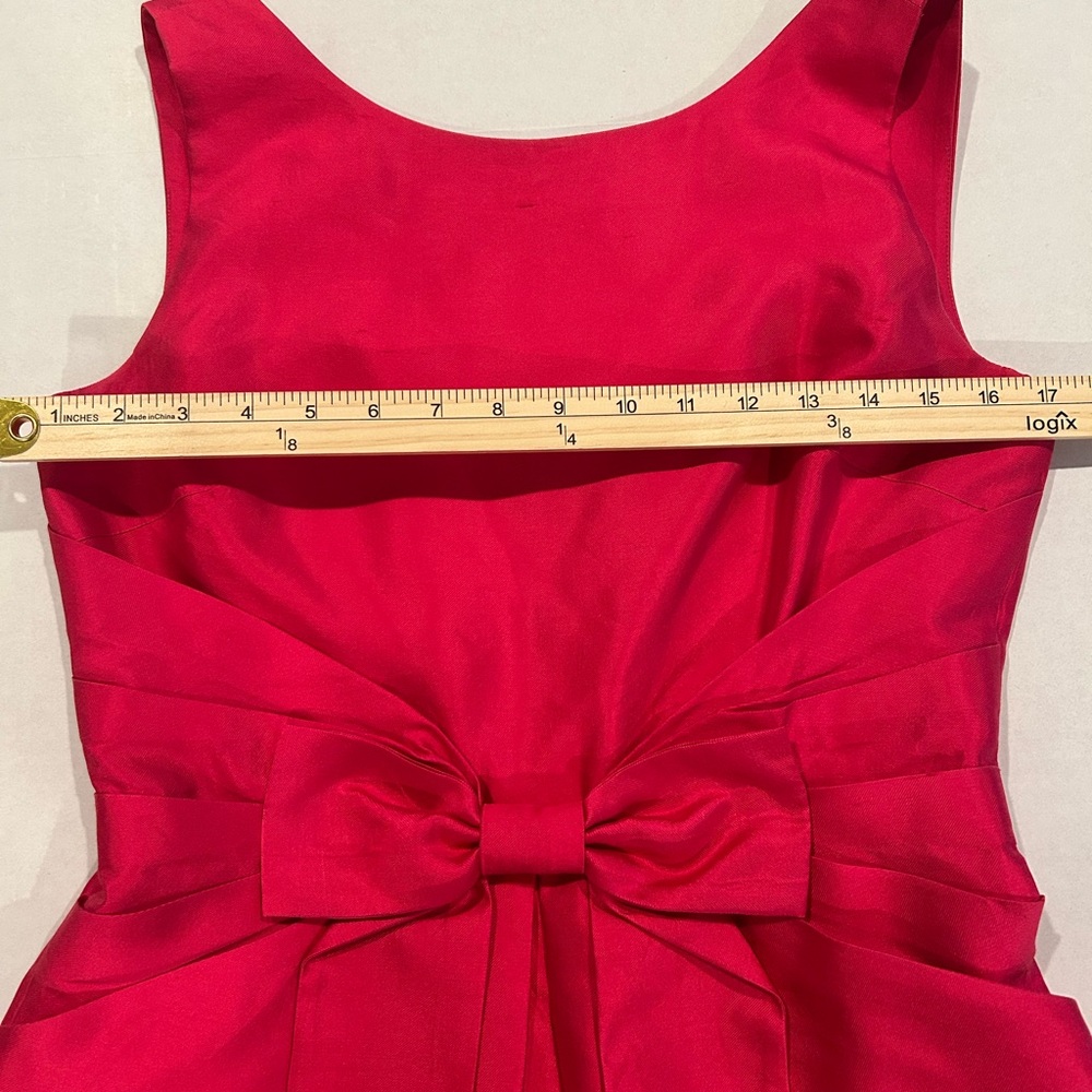 Kate Spade Jillian Pink Dress Silk Sleeveless Bow Size 8 VGUC - Picture 9 of 13